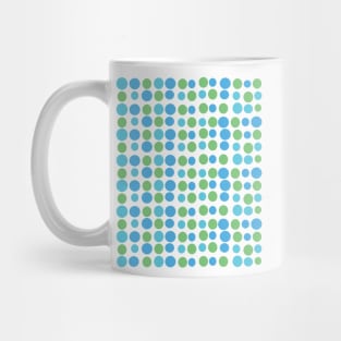 Blue Green Circles Modern Decorative Abstract Mosaic Pattern Mug